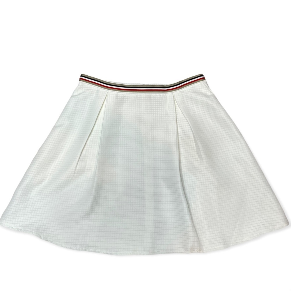 NWT BLVD White Pleated Mini Skirt Size Medium